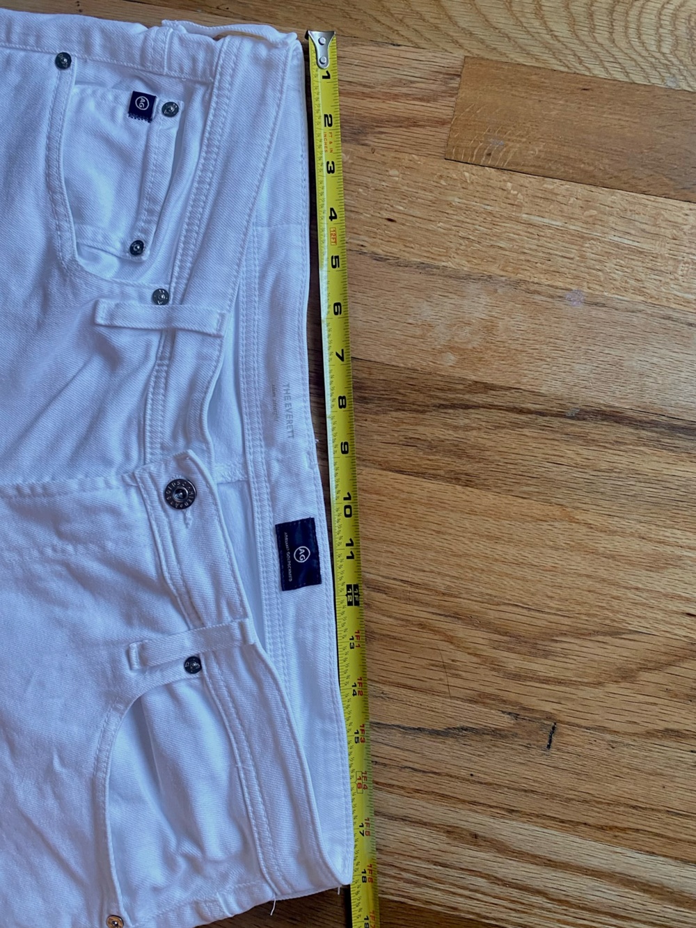 Ag Adriano Goldschmied The Everett Slim Straight White Jeans 36x34 - Picture 10 of 12